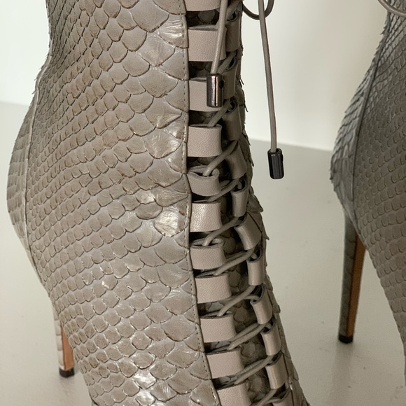 Alexandre Birman Gray Python Bootie - Picture 5 of 11